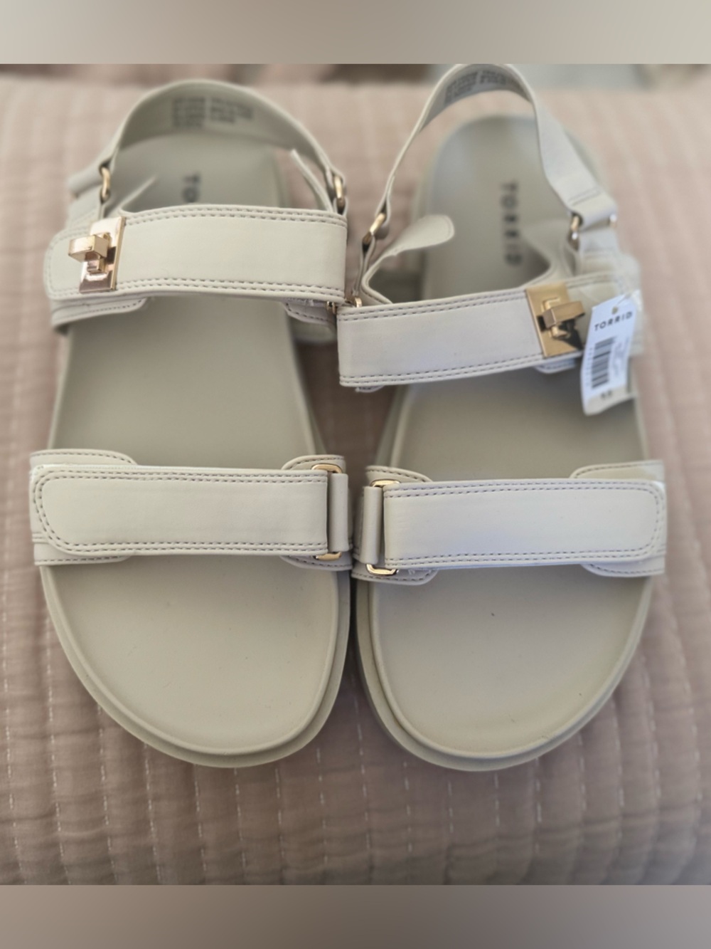 Torrid Cream Strap Sandals